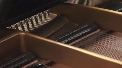 Close Up Of Piano Inside