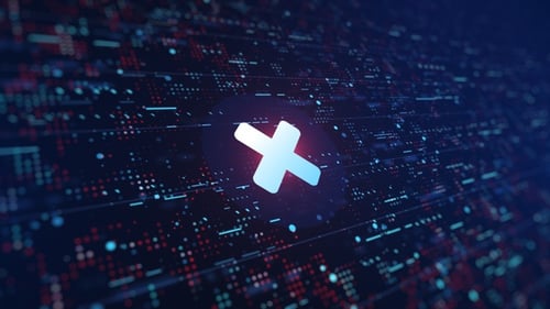 Futuristic Digital X Symbol Animation