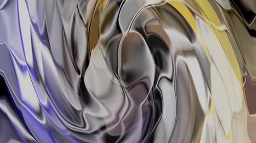 Abstract Fluid Metallic Swirl Loop Background