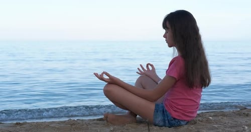 Teen Meditation on the Beach