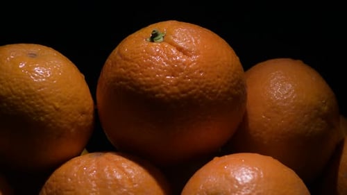 Rotación de frutas de naranjas