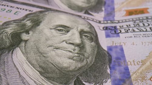Close-up of United States One Hundred Dollar Bill