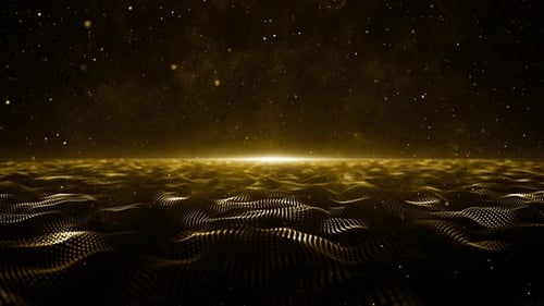 Gold Starry Sea Particles