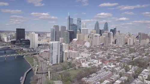 Aerial view of Philadelphia skyline
