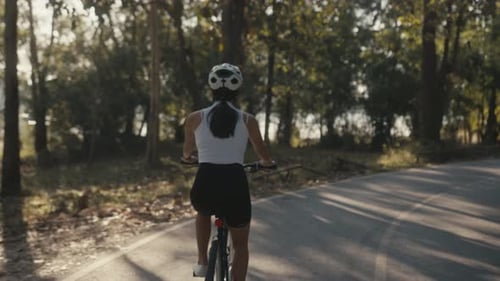 Cyclist Girl Training