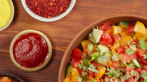 Moroccan Cuisine Top View