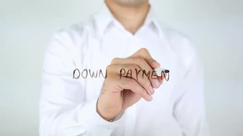 Man Writes Down Payment Concept with Marker