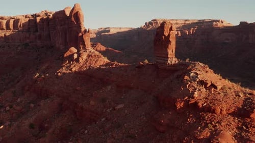 Aerial shot of the amazing rock formations on southern Utah.