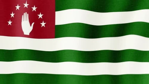Waving Flag of Abkhazia Animated Background