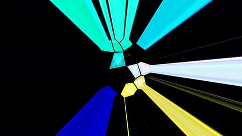 Futuristic Abstract Light Tunnel Hyperspeed Journey