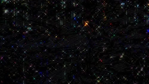 Colorful Digital Glitch Grid Noise Loop Background