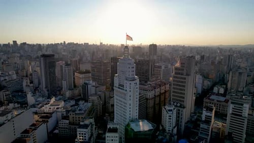 São Paulo, Brasil. Vista aérea panorâmica do centro de São Paulo, Brasil.