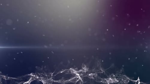 Abstract Particle Wave Background Reveal with Light Flare
