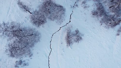 Winter Landscape Aerial view