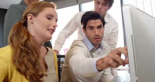 Teamwork in a Modern Office Environment