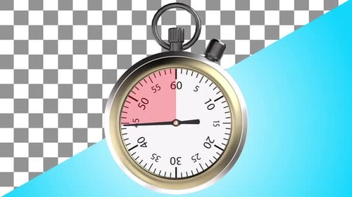 Animated Stopwatch Countdown with Pink Progress Fill