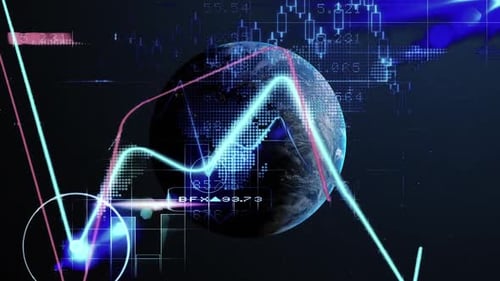 Statistics and charts over earth