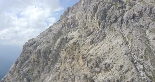 Aerial drone view of landscapes in the mountains.