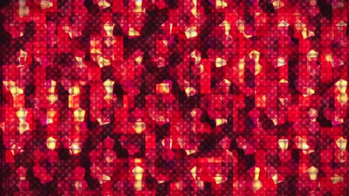 Vibrant Red Geometric Abstract Decorative Looping Background