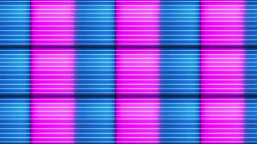 Dynamic Blue and Pink Neon Grid Background Loop