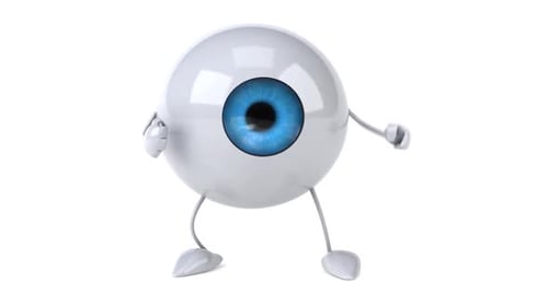Ojo de dibujos animados divertido