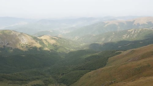 Tilting on Midzor peak valley by the day 4K 2160p 30fps UltraHD footage - Nature of Stara planina m