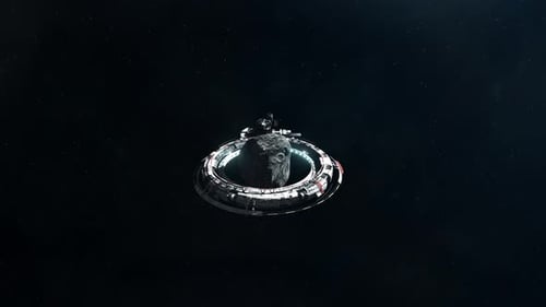Minería de asteroides: nave espacial que transporta asteroides para su procesamiento