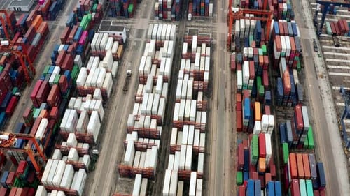 Cargo Container Port in Hong Kong