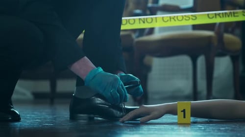 Crime Scene Investigation with Magnifying Glass