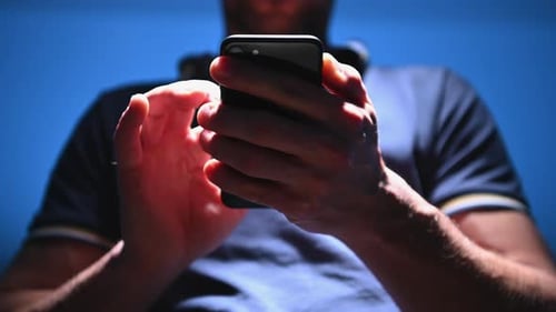 Close Up of a Person Using Smartphone