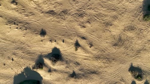 Texture of dust aerial view 4 K Turkey Side