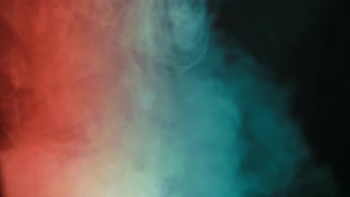 Colorful Smoke Swirling Abstract Motion on Black