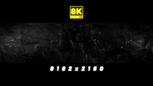 Dark Glossy Fluid Abstract Organic Waves Loop Background