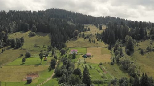 Countryside in the Carpathian Mountains