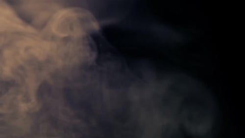 Abstract Smoke Swirling on a Black Background