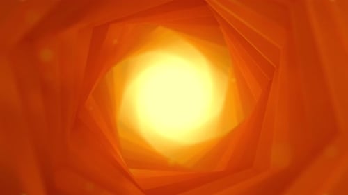 Motion graphic 4K seamless loop of flying into the digital technologic tunnel.