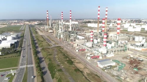 Factory Building in City