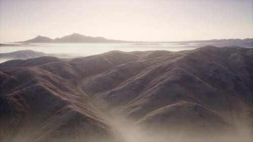 Mountain Landscape with Deep Fog at Morning