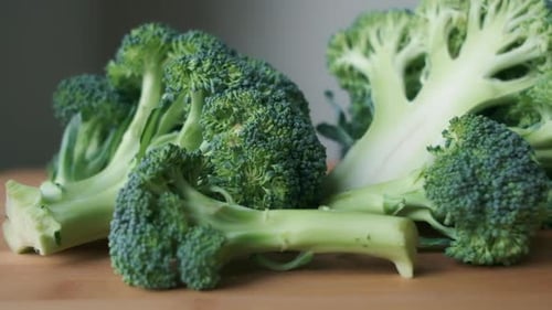 Close up of Fresh Green Broccoli Florets
