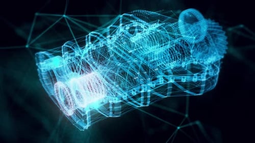 Turbine Hologram Gros plan 4k