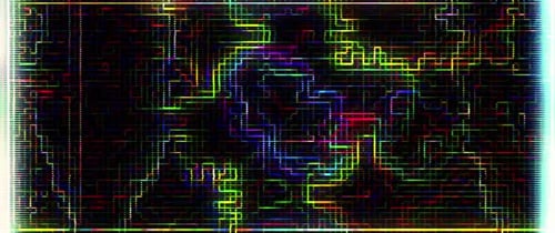 Abstract Digital Glitch Lines Background Animation