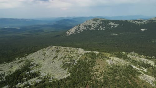 A view from a height of the mountain range