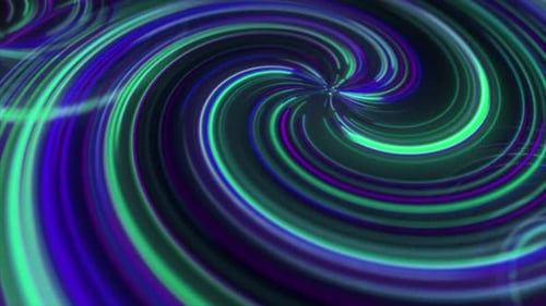 Abstract Swirling Lines Futuristic Neon Effect