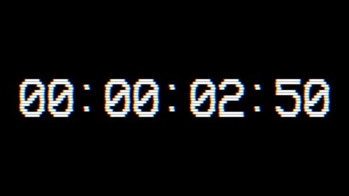 Zeitcode für den VHS-Wiedergabebildschirm — Länge 1 Minute