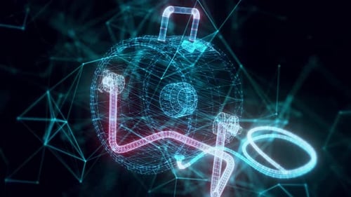 Industrial Heater Hologram Close Up 4k