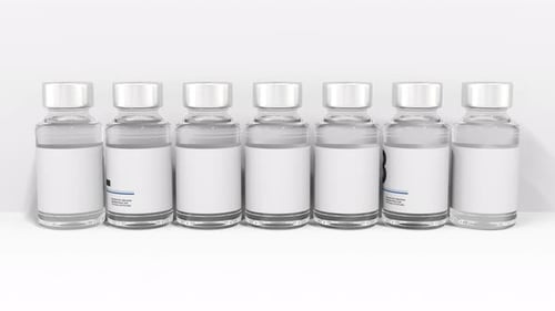 Placebo Text Reveal Animation on Medical Vials