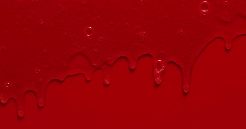 Vibrant Red Paint Dripping Downward, Abstract Background
