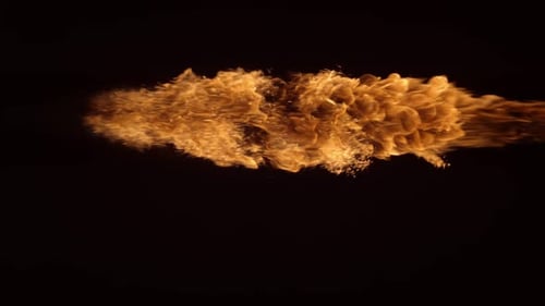 Flammenwerfer in Zeitlupe; aufgenommen auf Phantom Flex 4K bei 1000 fps