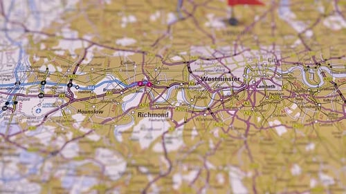 Europäische Straßenkarte der Stadt London und ihrer Umgebung.