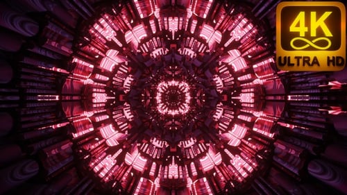 Lazo inconsútil colorido de neón brillante 4k Vj para el despertar espiritual del vídeo de la música visual del partido
